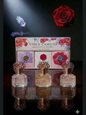 Vince Camuto Luxury Fragrance Trio | Amore, Fiori, & Signature Coffret | NIB
